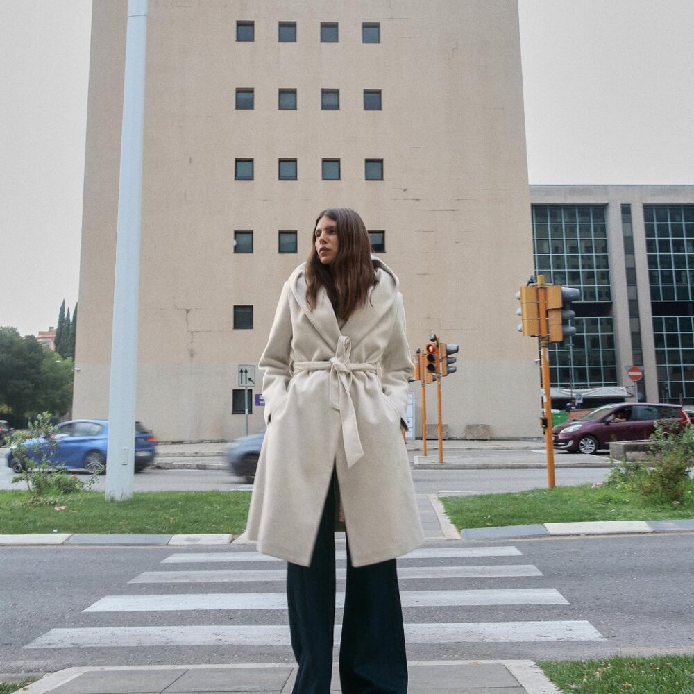 Zara belted wrap coat